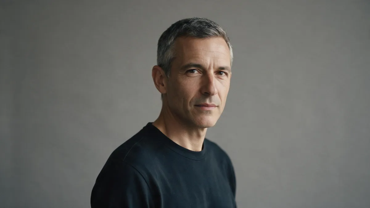 Homme de plus de 40 ans concentré, illustrant la baisse hormonale liée à l'andropause et l'approche des compléments sécrétagogues comme Provacyl